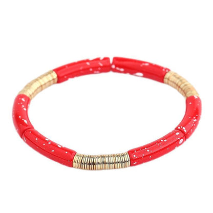 Artistic Colorful Leopard Arylic Metal Plating Women's Bracelets