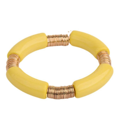 Simple Style Classic Style Round Arylic Metal Wholesale Bracelets