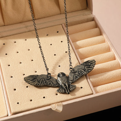 Retro Owl Alloy Iron Plating Unisex Necklace