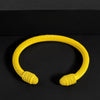 Simple Style Solid Color Stainless Steel Colorful Stoving Varnish Cable Cuff Bracelets