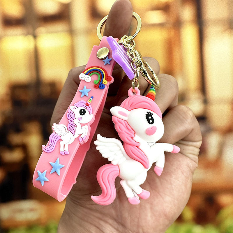 Cartoon Style  Pvc Silica Gel Unisex Bag Pendant Keychain