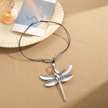 Retro Ethnic Style Dragonfly Ccb Arylic Alloy Handmade Women's Necklace