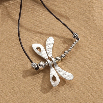 Retro Ethnic Style Dragonfly Ccb Arylic Alloy Handmade Women's Necklace