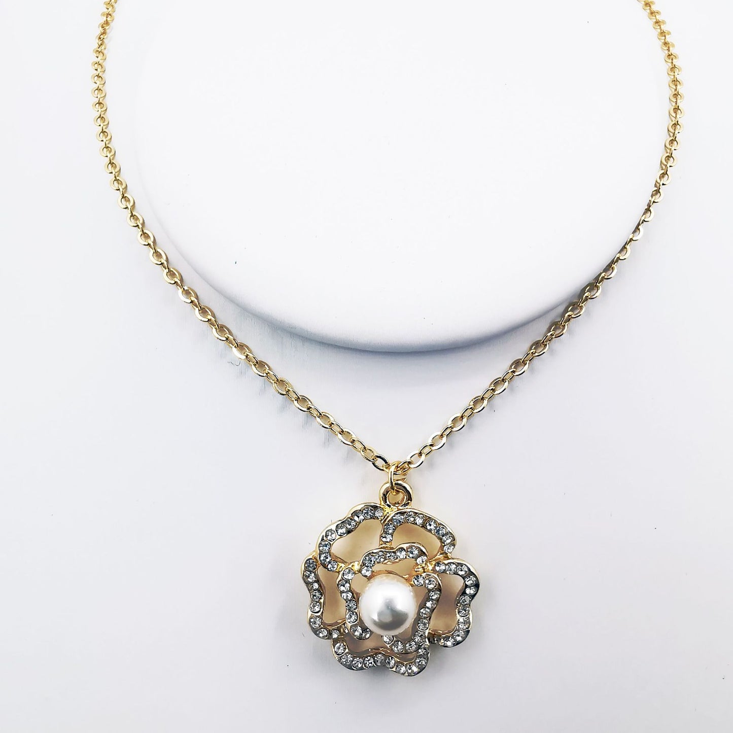 Fashion Star Alloy Patchwork Pearl Rhinestones Women's Necklace 1 Piece