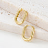 1 Pair Vintage Style Simple Style Commute Square Plating Sterling Silver 18k Gold Plated White Gold Plated Earrings