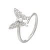 Simple Style Classic Style Butterfly Copper Plating Inlay Zircon 14k Gold Plated Open Ring