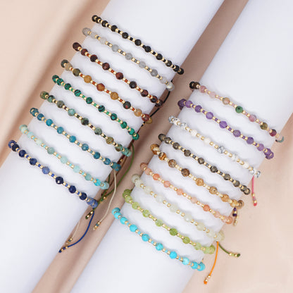 Elegant Simple Style Classic Style Geometric Glass Stone Rope Wholesale Bracelets