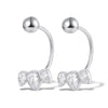 1 Pair Ig Style Water Droplets Plating Inlay Sterling Silver Zircon 18k Gold Plated White Gold Plated Earrings