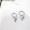 1 Pair Elegant Heart Shape Patchwork Stainless Steel Earrings