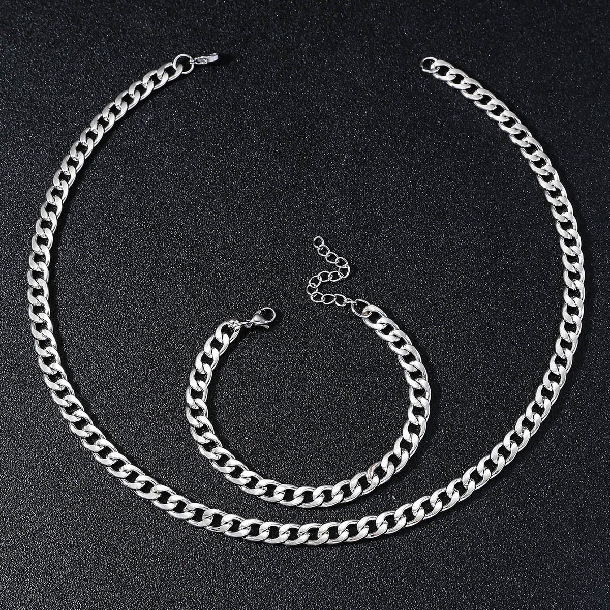 Wholesale Simple Style Solid Color Stainless Steel Plating Gold Plated Bracelets Necklace