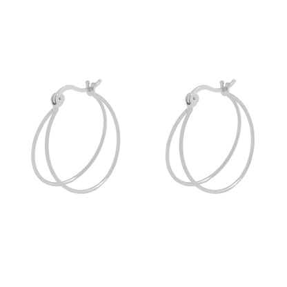 1 Pair Simple Style Solid Color Plating Sterling Silver 18k Gold Plated Earrings