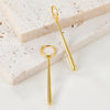 1 Pair Retro Geometric Plating Sterling Silver 18k Gold Plated White Gold Plated Dangling Earrings