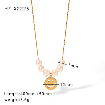 Simple Style Round Heart Shape Stainless Steel Titanium Steel Inlay Rhinestones Pendant Necklace