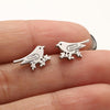 1 Pair Casual Cute Animal Plating Hollow Out Stainless Steel Ear Studs