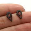 1 Pair Ig Style Simple Style Ice Cream Heart Shape Notes Asymmetrical Plating Stainless Steel Ear Studs