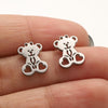 1 Pair Casual Cute Animal Plating Hollow Out Stainless Steel Ear Studs