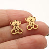 1 Pair Casual Cute Animal Plating Hollow Out Stainless Steel Ear Studs