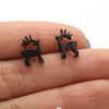 1 Pair Casual Cute Animal Plating Hollow Out Stainless Steel Ear Studs