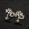 1 Pair Modern Style Simple Style Tree Plating Stainless Steel 18k Gold Plated Ear Studs