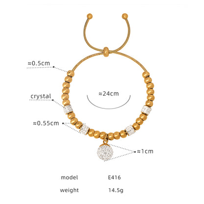 Hip-hop Exaggerated Devil's Eye Star Heart Shape Titanium Steel Plating Inlay Zircon 18k Gold Plated Bracelets