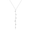 Elegant Geometric Sterling Silver Inlay Zircon White Gold Plated Necklace