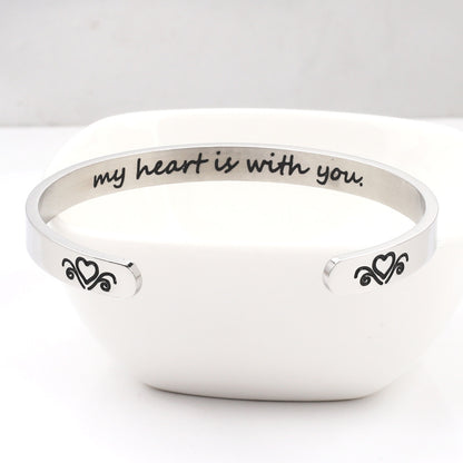 Casual C Shape Titanium Steel Bangle