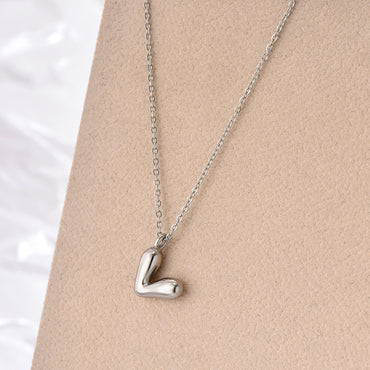 Elegant Simple Style V Shape Letter Stainless Steel Polishing Plating 14k Gold Plated Pendant Necklace