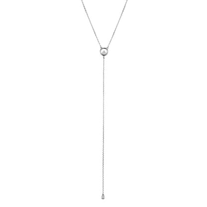 Sterling Silver Elegant Simple Style Geometric Plating Inlay Zircon Pendant Necklace