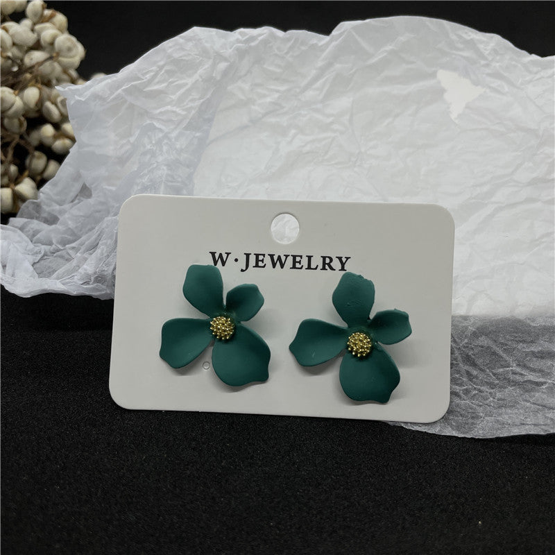 Cute Flower Alloy Plating Women's Ear Studs