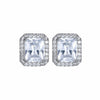 1 Pair Luxurious Square Inlay Copper Artificial Crystal Zircon Ear Studs