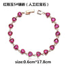 Sweet Shiny Heart Shape Copper Plating Inlay Artificial Gemstones Zircon Bracelets