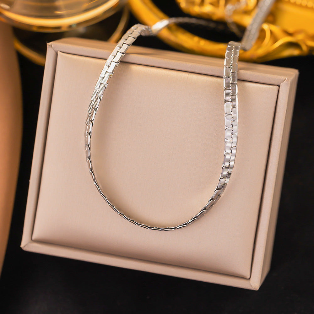 Streetwear Solid Color Titanium Steel Plating Necklace