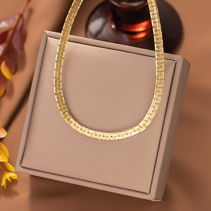 Streetwear Solid Color Titanium Steel Plating Necklace