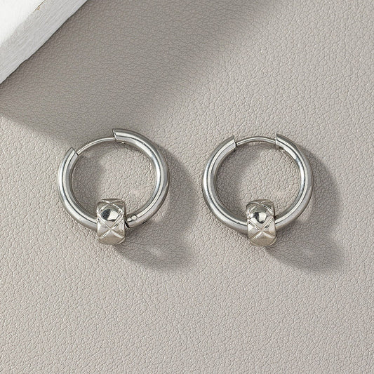 1 Pair Simple Style Classic Style Round Alloy Earrings