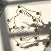 Modern Style Geometric Artificial Crystal Copper Plating Long Necklace