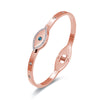 Casual Simple Style Devil's Eye Titanium Steel Plating Inlay Zircon Bangle