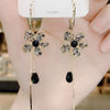 1 Pair Lady Geometric Heart Shape Flower Inlay Alloy Artificial Gemstones Drop Earrings