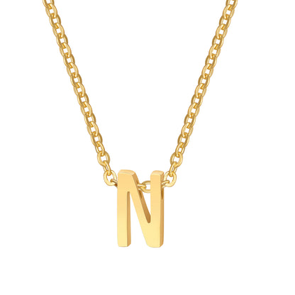 Wholesale Jewelry Simple Style Letter Stainless Steel Gold Plated Plating