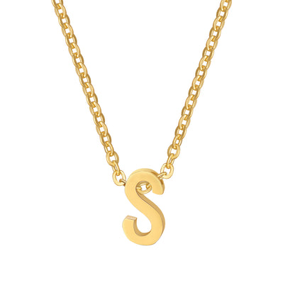 Wholesale Jewelry Simple Style Letter Stainless Steel Gold Plated Plating