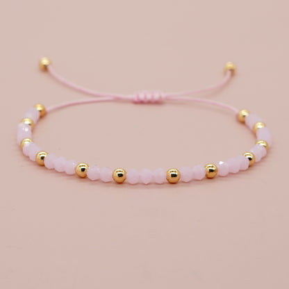 Basic Retro Shiny Solid Color Glass Wholesale Bracelets