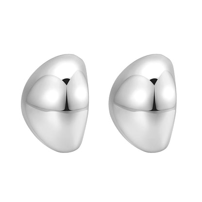 1 Pair Lady Simple Style Commute C Shape Semicircle Water Droplets Plating Alloy Gold Plated Silver Plated Ear Studs