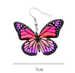 1 Pair Simple Style Commute Butterfly Patchwork Arylic Drop Earrings