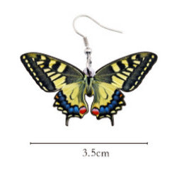 1 Pair Simple Style Commute Butterfly Patchwork Arylic Drop Earrings