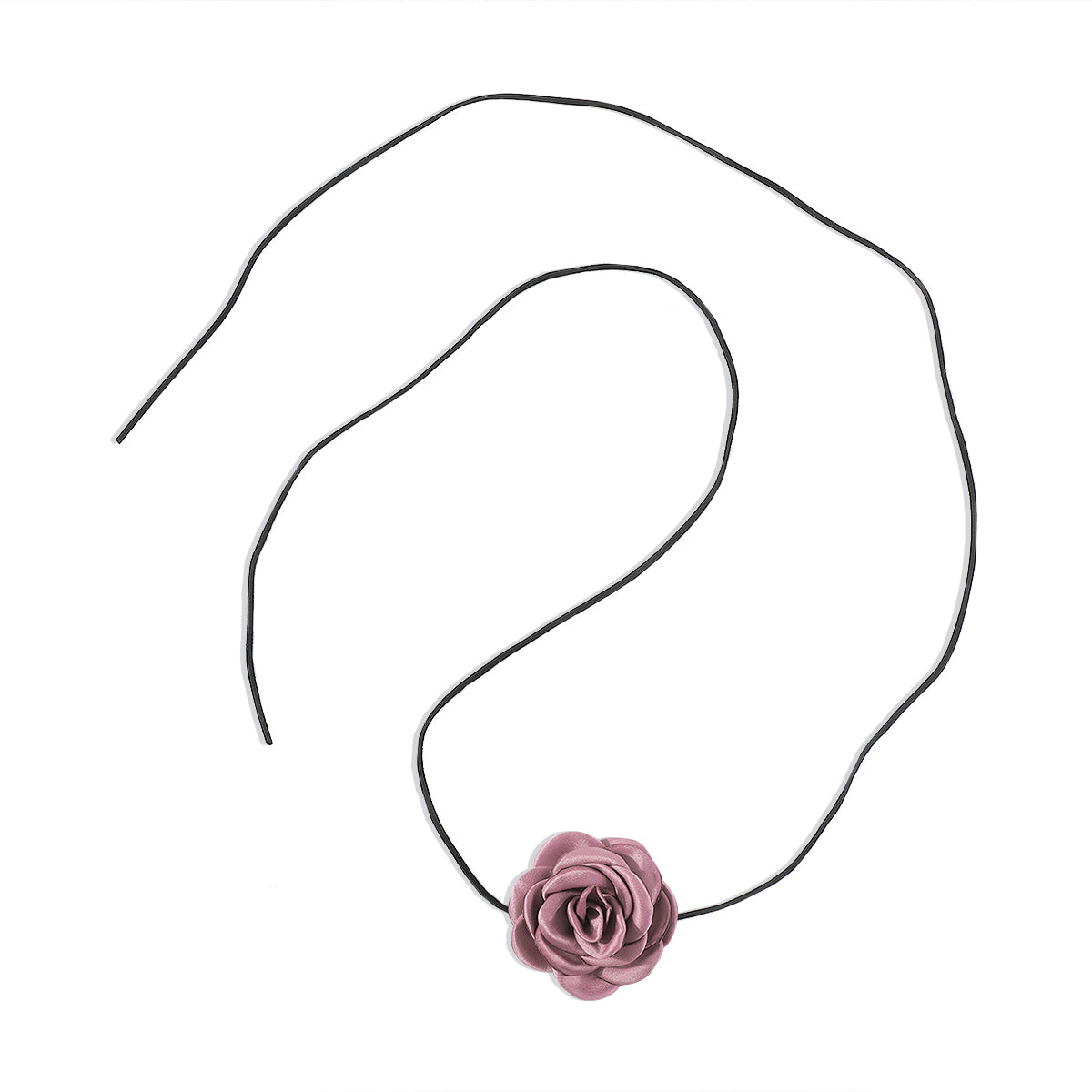 Elegant Vintage Style Sweet Rose Flocking Cloth Handmade Three-dimensional Fabric Women's Choker Choker