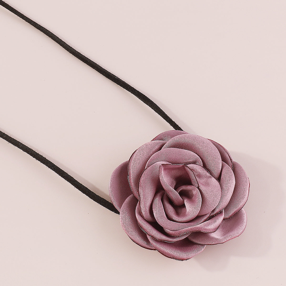 Elegant Vintage Style Sweet Rose Flocking Cloth Handmade Three-dimensional Fabric Women's Choker Choker