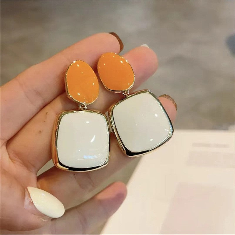 1 Pair Simple Style Flower Inlay Alloy Zircon Drop Earrings Ear Studs