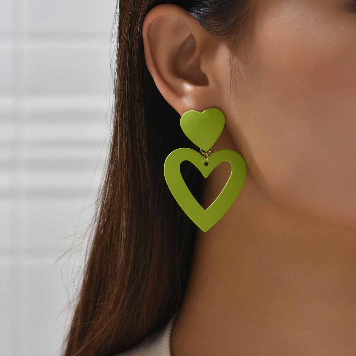 1 Pair Casual Vacation Heart Shape Iron Drop Earrings