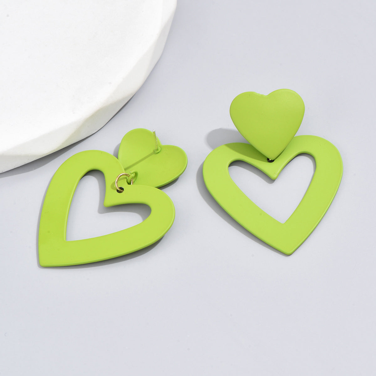 1 Pair Casual Vacation Heart Shape Iron Drop Earrings