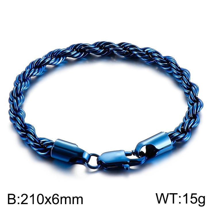 Simple Style Twist Stainless Steel Plating Bracelets