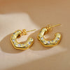 1 Pair Modern Style C Shape Devil's Eye Enamel Inlay Copper Artificial Diamond Ear Studs